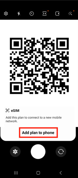 Scan QR code with camera
